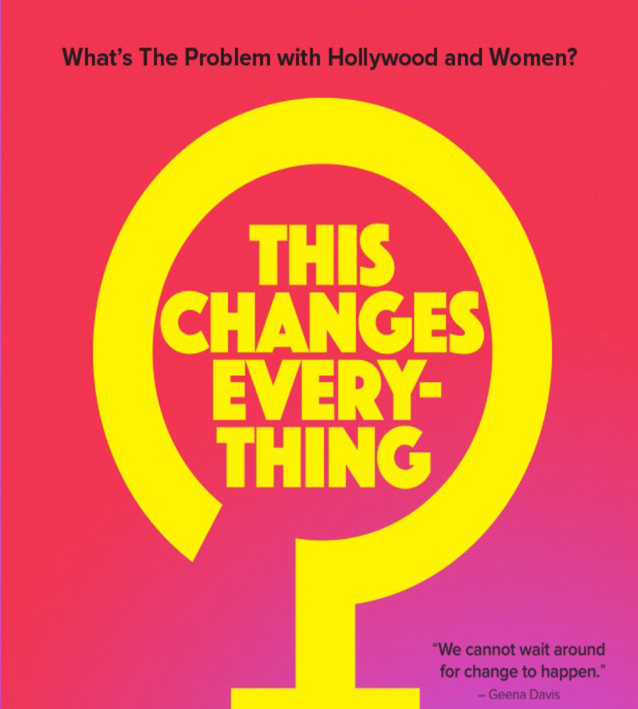 Official poster for the documentary This Changes Everything featuring geometric art and film stripes.