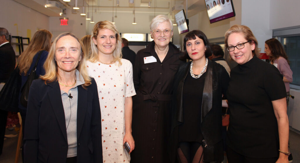 Lynn Power, Thalia Mavros, Mary Lambert, Kate Fagan, and Shinique Smith at the Women of Action event in New York.